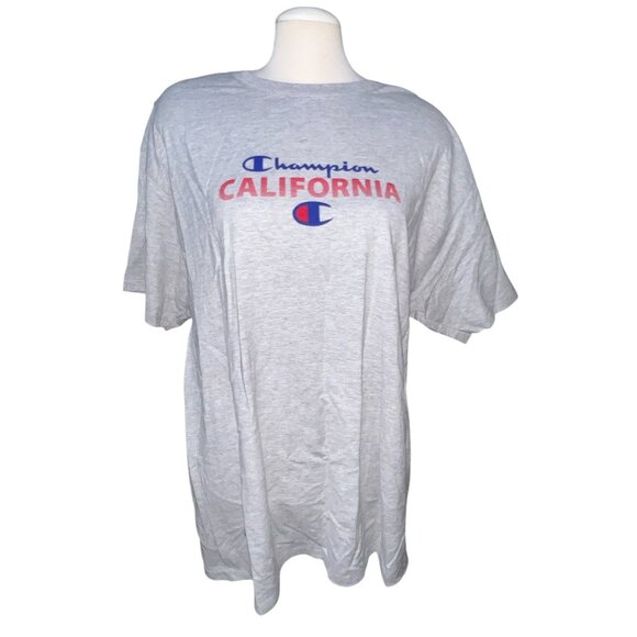 Champion California Crewneck Short Sleeve Casual T Shirt Sz XL Mens Gray - Picture 1 of 11